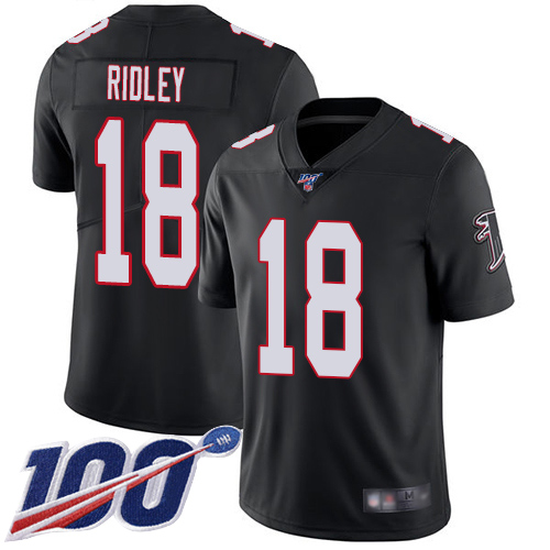 Atlanta Falcons Limited Black Men Calvin Ridley Alternate Jersey NFL Football #18 100th Season Vapor Untouchable->women nfl jersey->Women Jersey